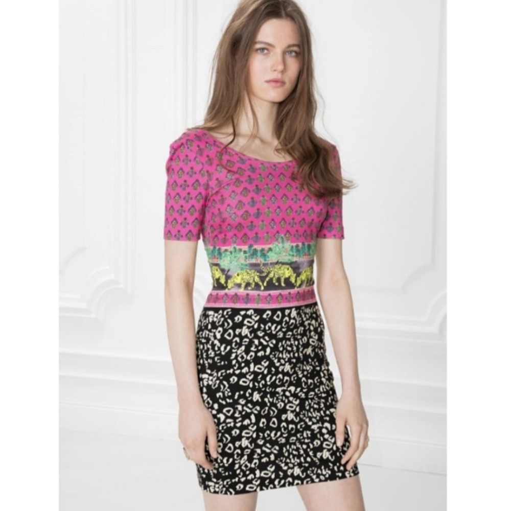 Jaguar Leopard Scoop Back Mini Dress - Paris Atelier & Other Stories